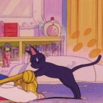 Luna waking Usagi