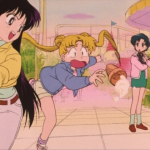 Sailor Moon episode 11 - Rei, Usagi and Ami at Yume Land