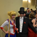 Sailor Moon and Tuxedo Mask cosplay at Fan Expo