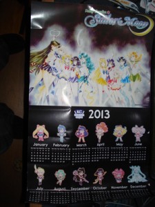 Sailor Moon calendar from New York Comic Con 2012