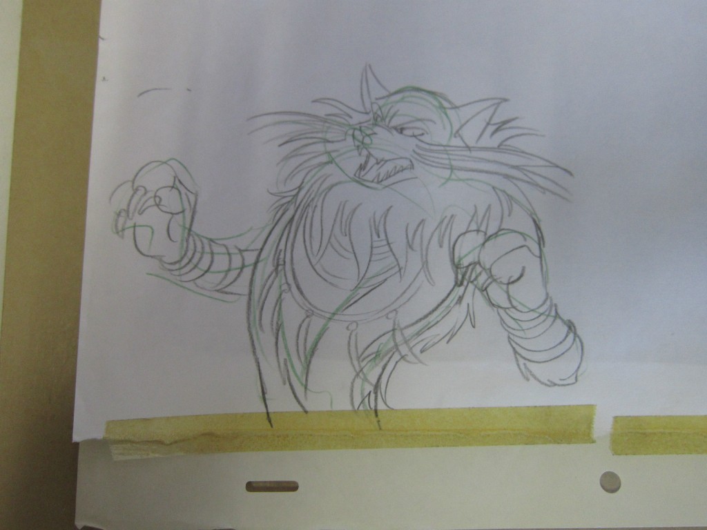 Toon Makers' Sailor Moon cel - Sketch of Werewolf - Rhett Butler as Youma Bakene (Saban Moon)
