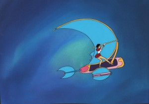 Toon Makers' Sailor Moon - Sailor Mars on her Sky Flyer