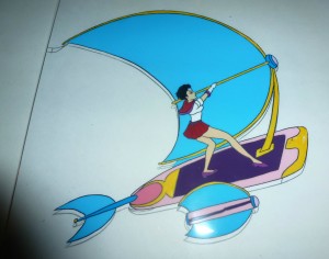 Toon Makers' Sailor Moon - Sailor Mars riding her Sky Flyer (Saban Moon)