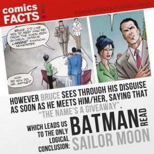 Comics Facts! Batman reads Sailor Moon