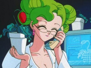 Tellu with a plant - voiced by Chieko Honda