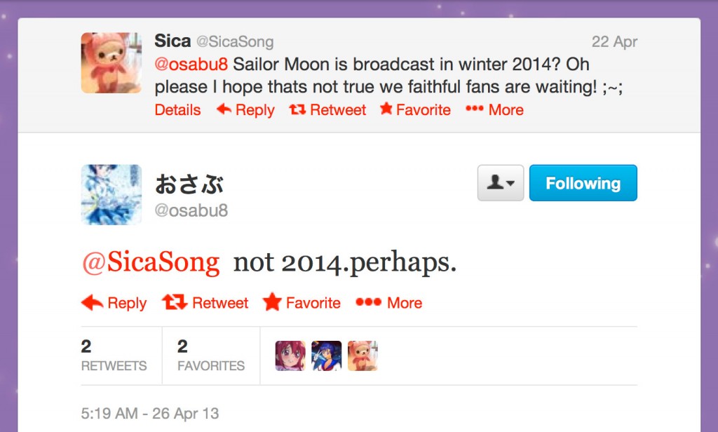 Fumio Osano's cryptic answer about the new Sailor Moon anime being delayed until 2014