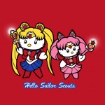 Hello Sailor Scouts - Sailor Moon/Hello Kitty t-shirt at ShirtPunch