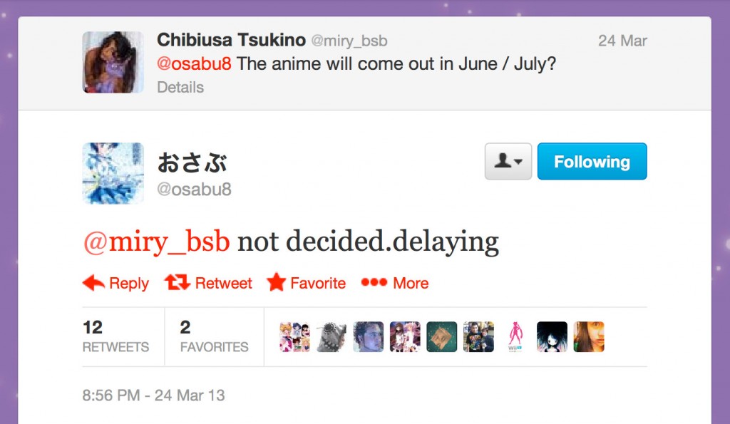 @Osabu8, Fumio Osano, tweet "not decided.delaying"