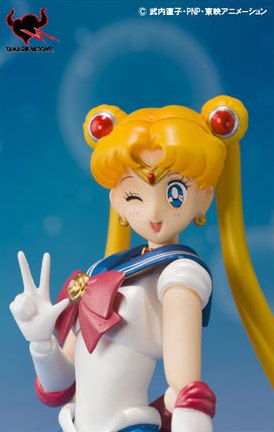 Sailor Moon figure winking face