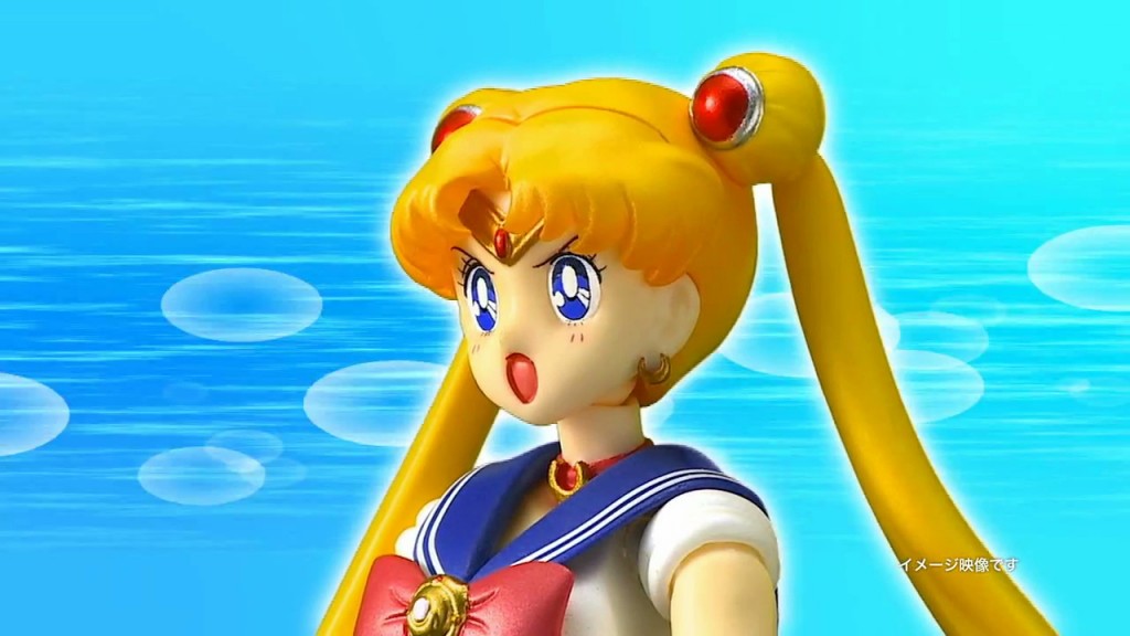 Bandai's S.H. Figuarts Sailor Moon figure commercial - Sailor Moon with her mouth open