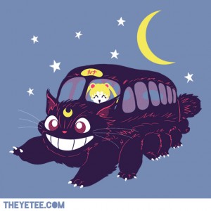 "Lunar Express" shirt - Luna from Sailor Moon as the Cat Bus from My Neighbor Totoro