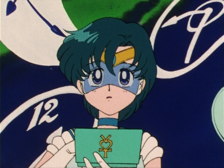 Sailor Mercury with visor and computer