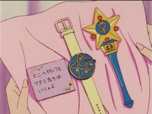 Sailor Mercury's communicator watch and Star Power Stick