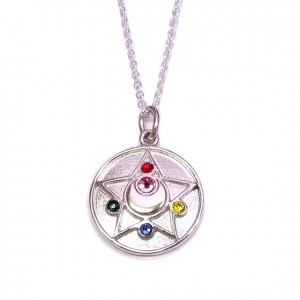 Sailor Moon Silver Crystal Star Brooch Necklace from Bandai
