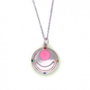 Sailor Moon Silver Transformation Brooch Necklace from Bandai