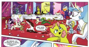 Sailor Saturn and Sailor Chibi Moon in the My Little Pony: Friendship is Magic comic book