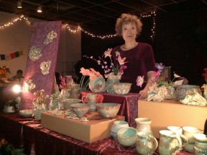 Jill Frappier and her pottery