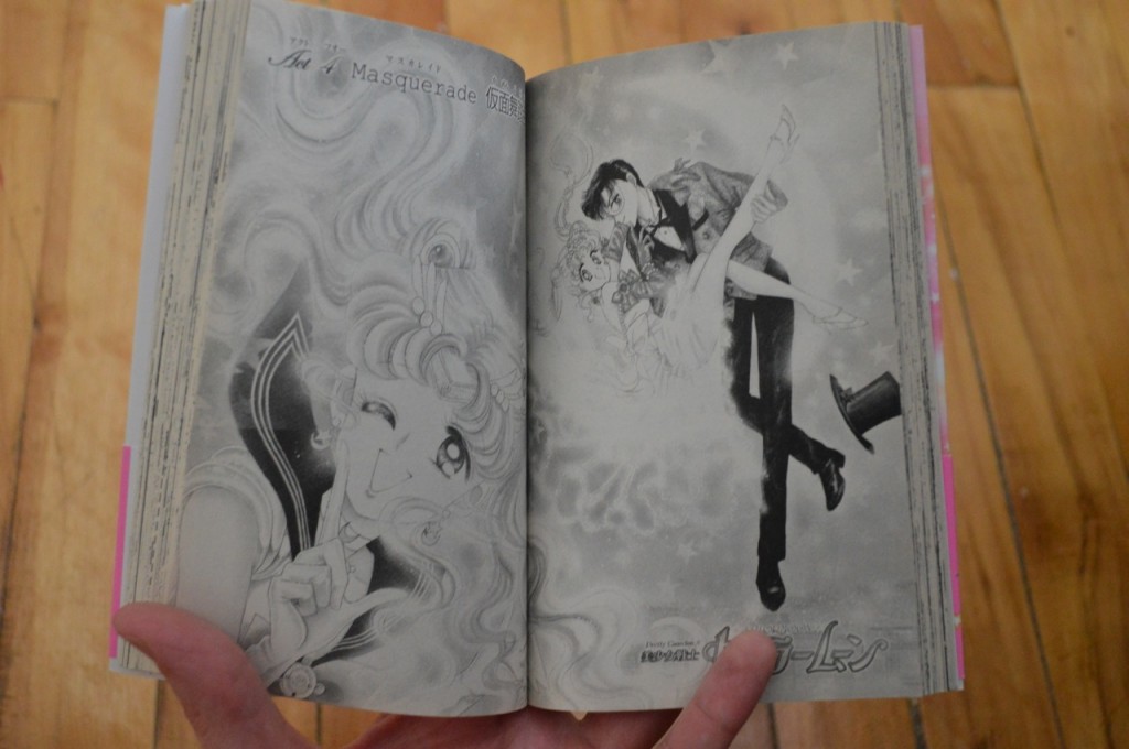 Black and white pages from the 2003 release of the Sailor Moon manga