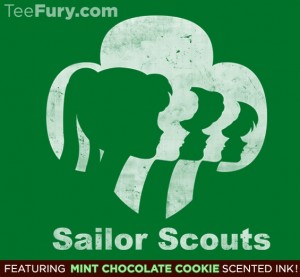 Sailor Scouts shirt at TeeFury