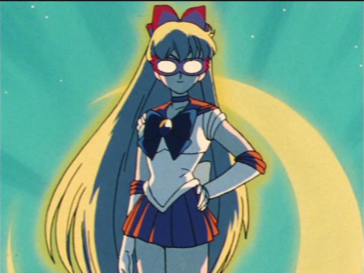 Sailor Venus wearing Sailor V's Mask