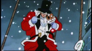 Tuxedo Mask dressed as Santa Claus - Merry Christmas and a Happy New Year - Sailor Moon S The Movie