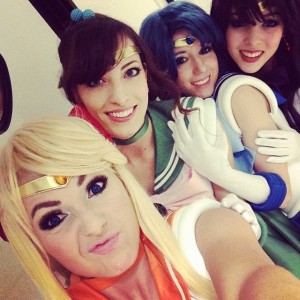 Jessica Nigri as Sailor Venus, Katie George as Sailor Jupiter, Riddle as Sailor Mercury and Monika Lee as Sailor Mars