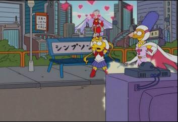 Lisa dressed as Sailor Moon in The Simpsons