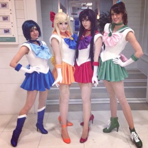 Riddle as Sailor Mercury, Jessica Nigri as Sailor Venus, Monika Lee as Sailor Mars and Katie George as Sailor Jupiter
