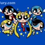 "SailorPuff Girls" Sailor Moon/Powerpuff Girls shirt at TeeFury