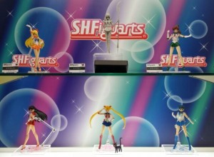 Sailor Saturn S. H. Figuarts Prototype along with Sailor Venus, Jupiter, Mars, Moon and Mercury