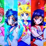 New character designs for Sailor Jupiter, Sailor Mercury, Sailor Moon, Sailor Mars and Sailor Venus from Sailor Moon Crystal