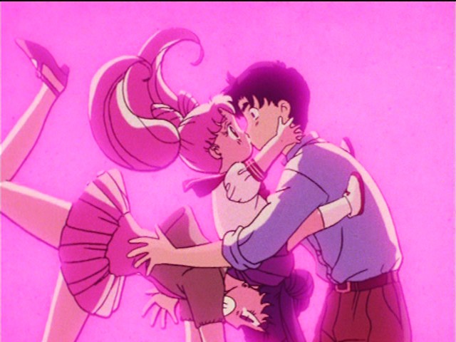 Chibiusa kissing her father