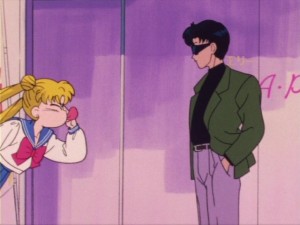 Sailor Moon episode 1 - Usagi and Mamoru