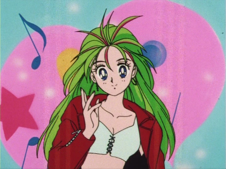 Sailor Moon episode 6 - Usagi with green hair