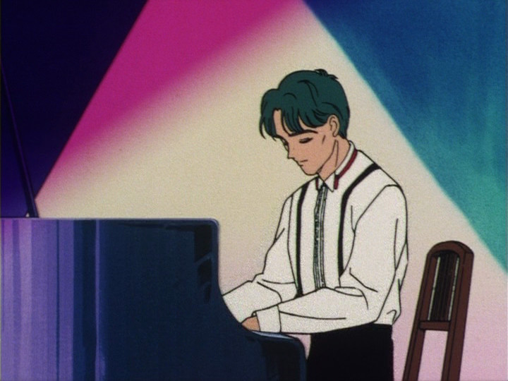 Sailor Moon episode 6 - Yusuke Amade playing the piano