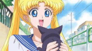 Sailor Moon Crystal episode 01 - Usagi and Luna