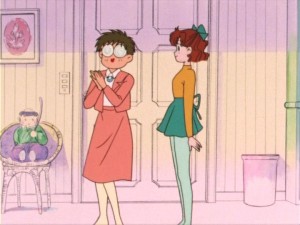 Sailor Moon episode 7 - Cross dressing Umino with Naru