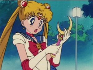 Sailor Moon with her Moon Stick
