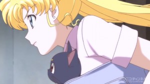 Sailor Moon Crystal 02 - Usagi as a nurse with Luna