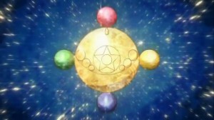 Sailor Moon's transformation sequence from Sailor Moon Crystal