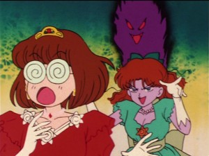 Sailor Moon episode 22 - Naru attacking Princess Diamond