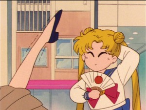 Sailor Moon episode 29 - Usagi as a racist Japanese stereotype