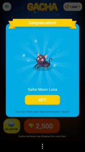 Sailor Moon in Line Play - Luna