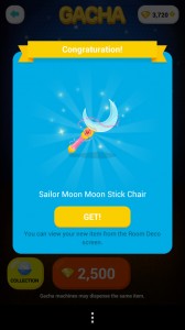 Sailor Moon in Line Play - Moon Stick Chair