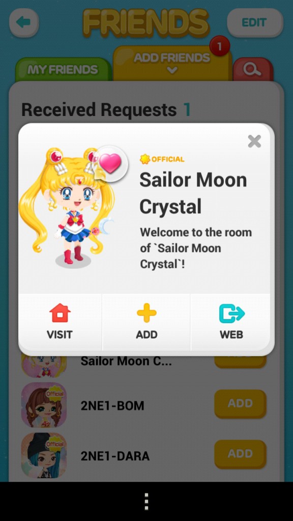 Sailor Moon in Line Play - Sailor Moon Crystal Friend