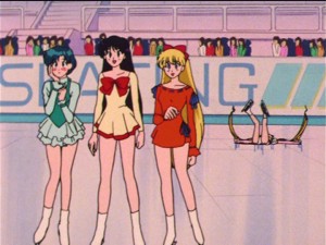 Sailor Moon episode 39 - Ami, Rei and Minako skating
