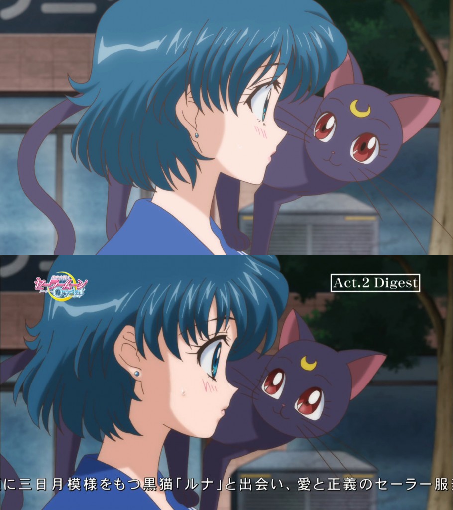 Streamed version to Blu-Ray comparison - Sailor Moon Crystal Act 2 - Ami and Luna