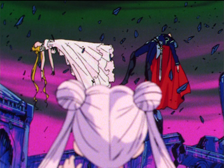 Sailor Moon episode 44 - Princess Serenity and Prince Endymion dying