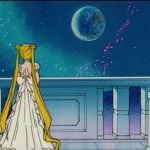 Sailor Moon episode 44 - Princess Serenity gazing at the Earth
