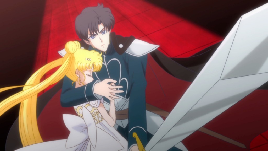 Sailor Moon Crystal Act 10 - Prince Endymion protecting Princess Serenity